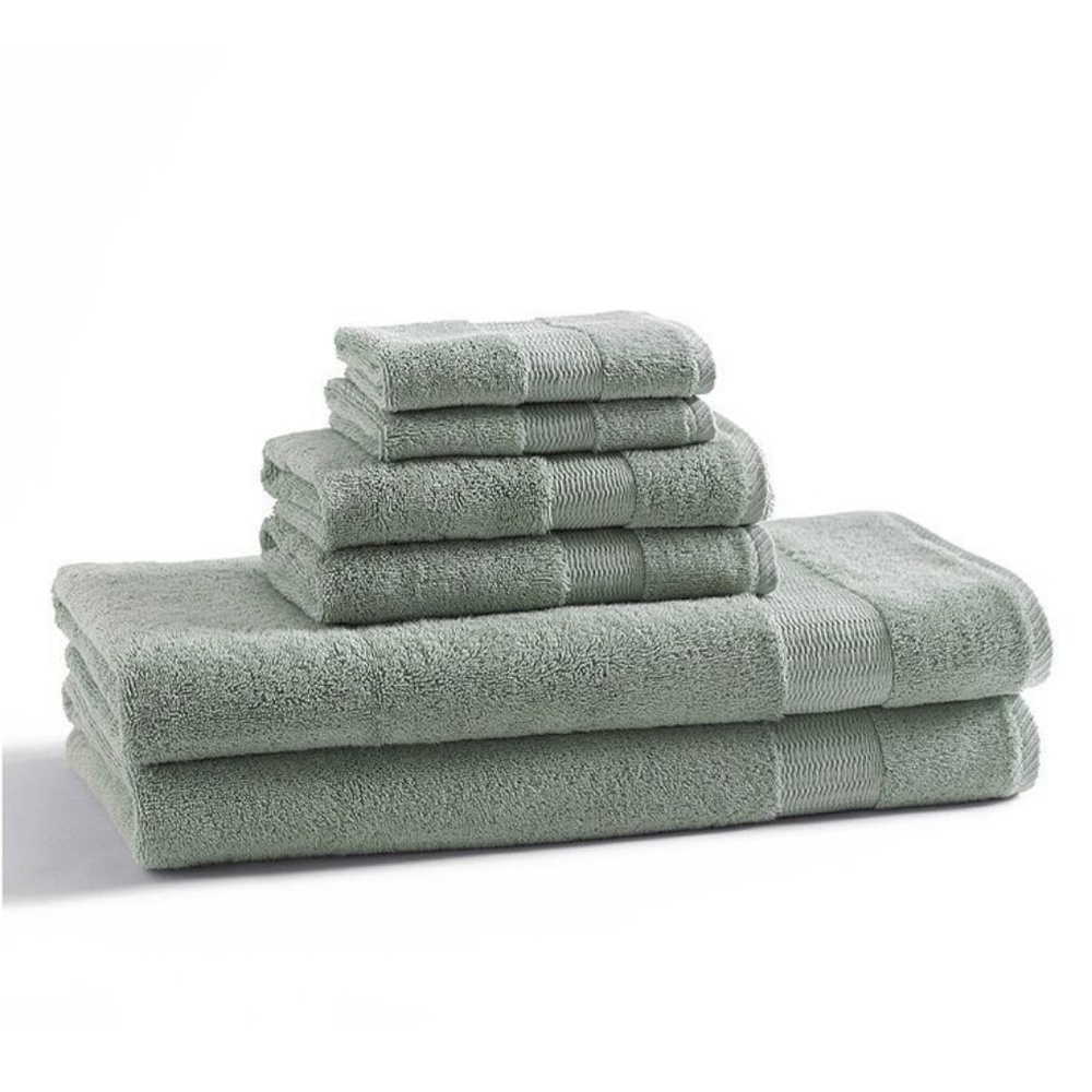 New 6 Piece Silky Soft Bamboo Towel(GREEN)